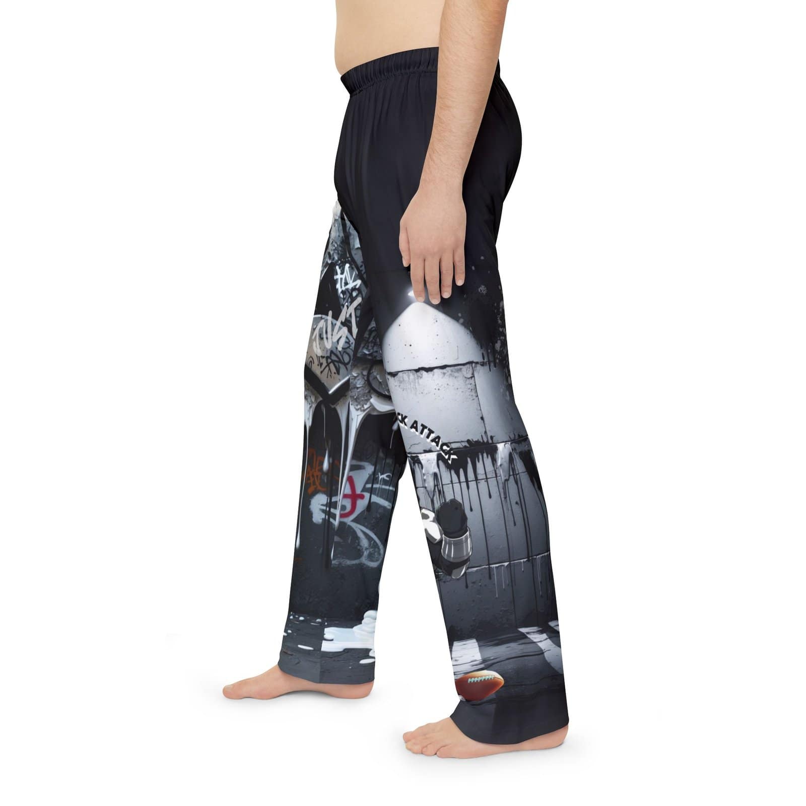 Silver and Black Attack Pajama Pants - Image 5