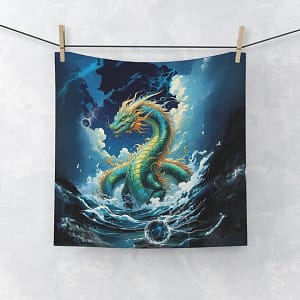 Water Dragon Face Towel