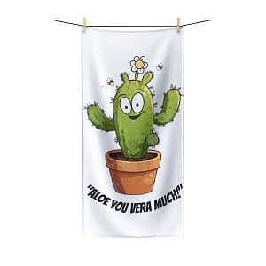 Aloe You Vera Much Bath Towel Front