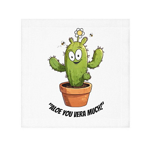 Aloe You Vera Much Face Towel Front