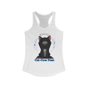 Cat-Cow Racerback Tank White