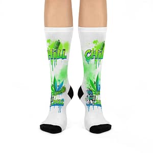 Chill Vibes White Socks Front