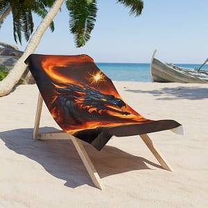 Fiery Dragon I Beach Towel