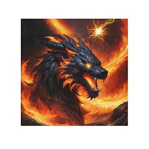 Fiery Dragon I Face Towel