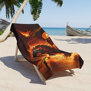 Fiery Dragon II Beach Towel