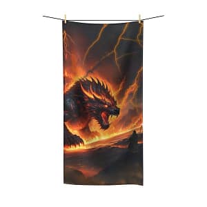 Fiery Dragon III Bath Towel