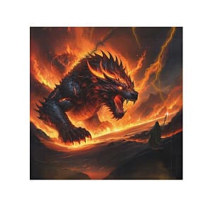 Fiery Dragon III Face Towel