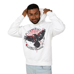 Freedom Hoodie front on person