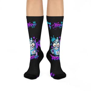 Graffiti Respect Black Socks