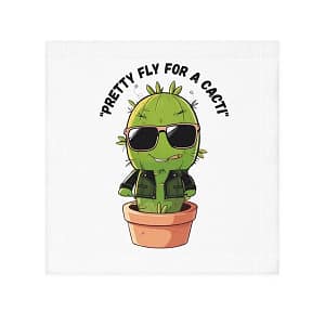 Pretty Fly for a Cacti Face Towel Front