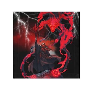 Red Dragon Wizard Face Towel