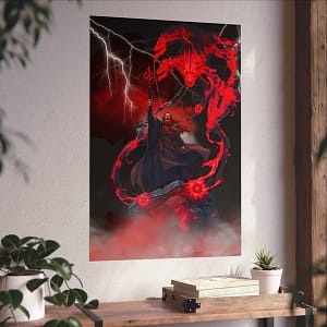 Red Dragon Wizard Poster