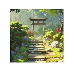 Serene Garden Face Towel Front