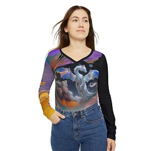 Spirit Dragon Long-Sleeve V-Neck
