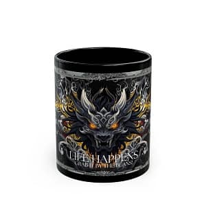 Tribal Dragon Coffee Mug Front