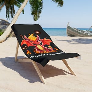 Whimsical Dragon Beach Towel