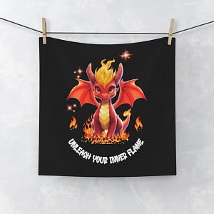 Whimsical Dragon Face Towel