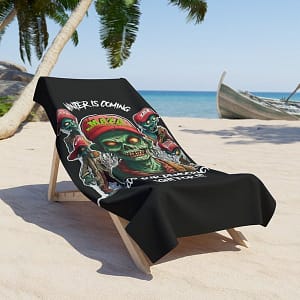 Winter is Coming Beach Towel - Black