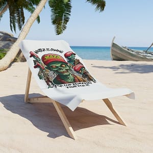 Winter is Coming Beach Towel - White