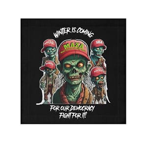 Winter is Coming Face Towel - Black Front