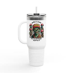 Winter is Coming Travel Mug - white Right