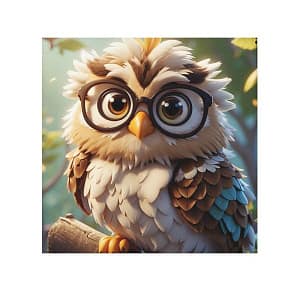 Wise Owl Face Towel Front