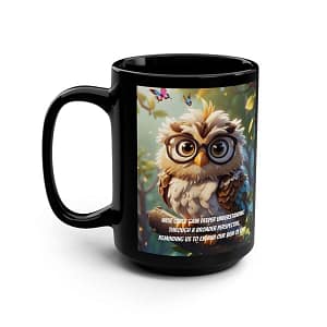 Wise Owl Coffee Mug Left