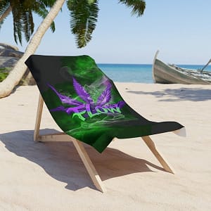 Cannabis Flow Beach Towel