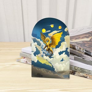 Yellow Dragon Bookends