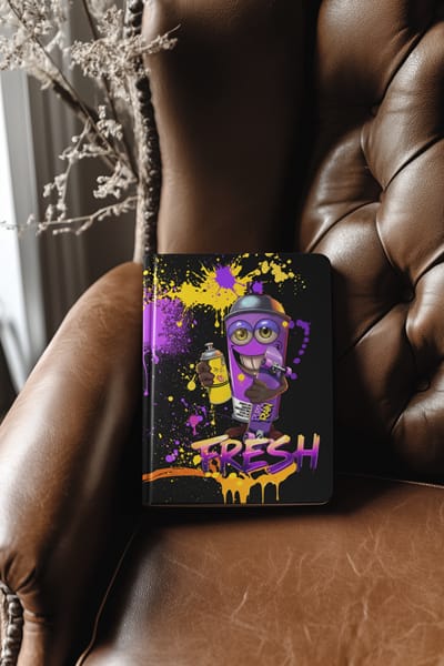 Fresh Journal sitting on a leather chair