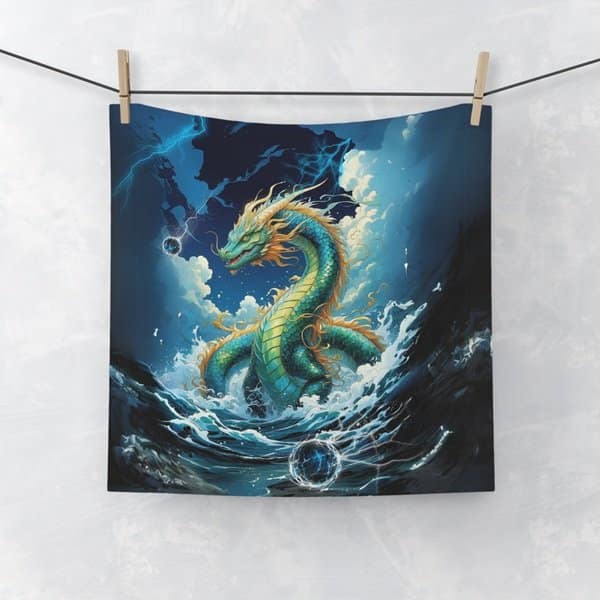 Water Dragon Face Towel