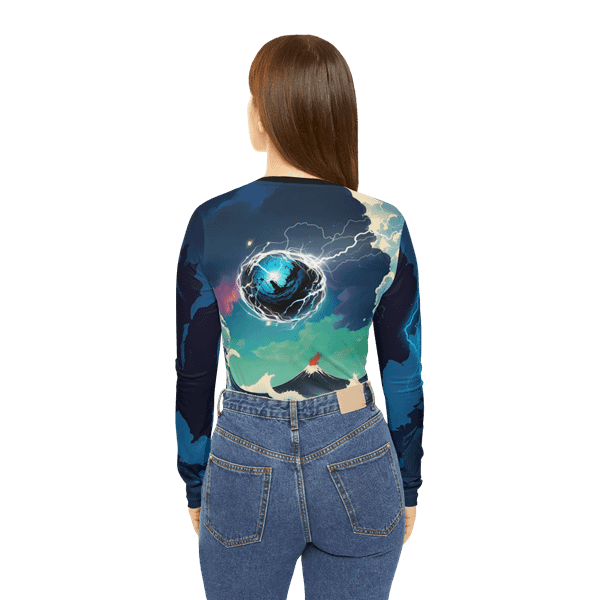 Water Dragon Long Sleeve V-neck Shirt - Image 4