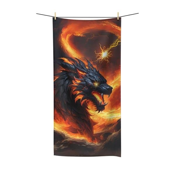 Fiery Dragon I Bath Towel