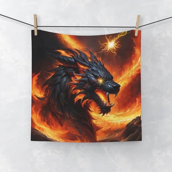 Fiery Dragon I Face Towel