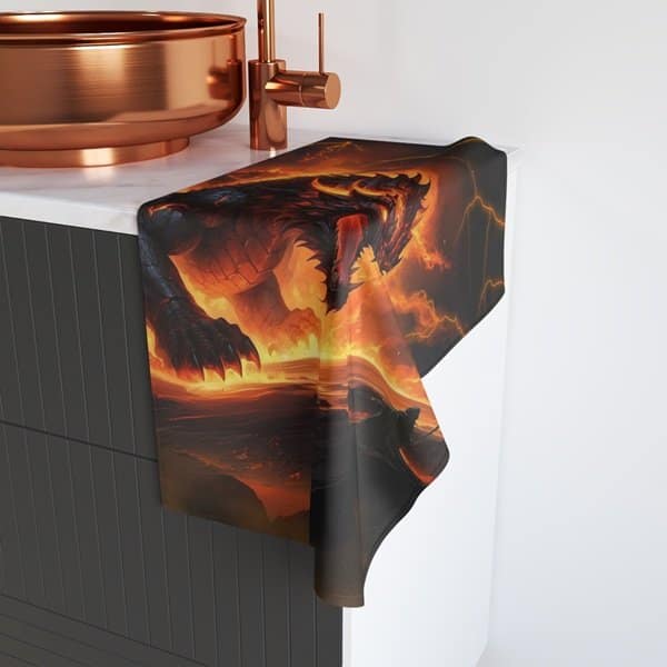 Fiery Dragon III Hand Towel - Image 3
