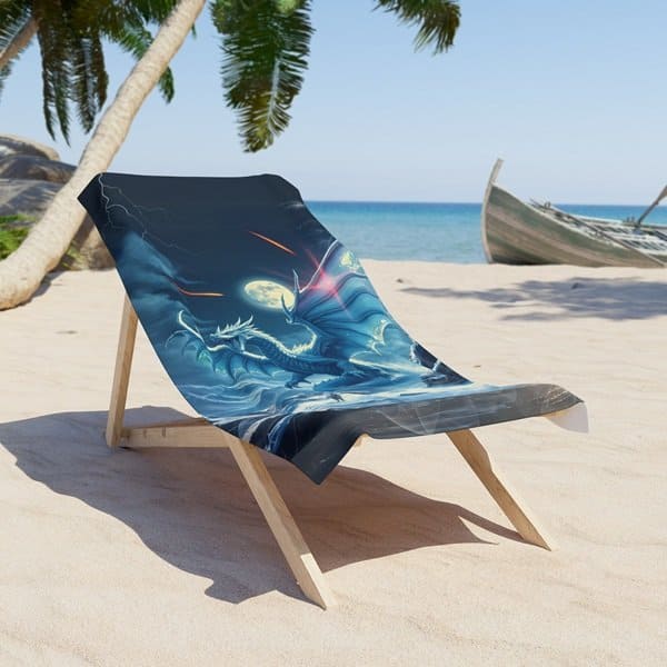Ice Dragon Beach Towel