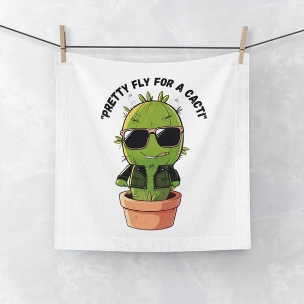 Fly Cacti Face Towel