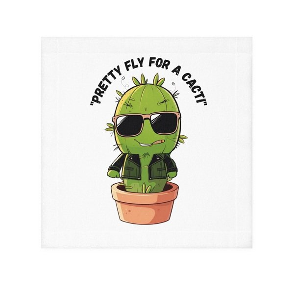 Pretty Fly for a Cacti Face Towel Front