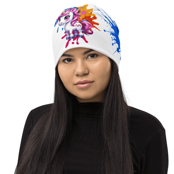 Rainbow Unicorn Beanie