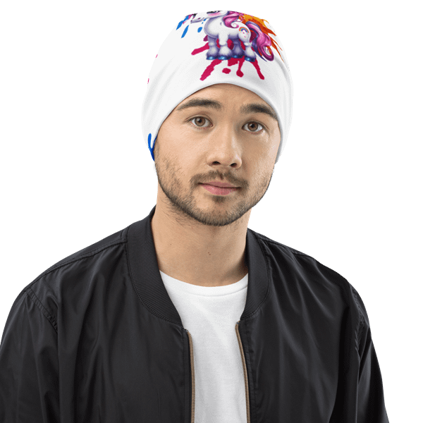 Rainbow Unicorn Beanie