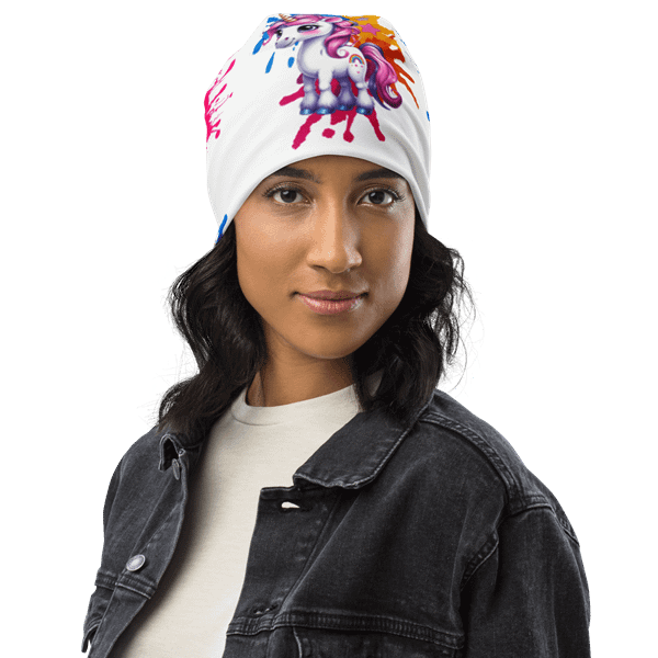 Rainbow Unicorn Beanie