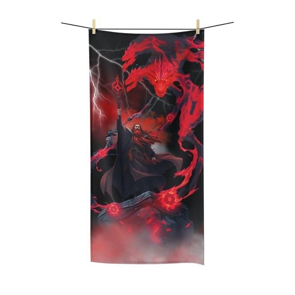 Red Dragon Wizard Bath Towel