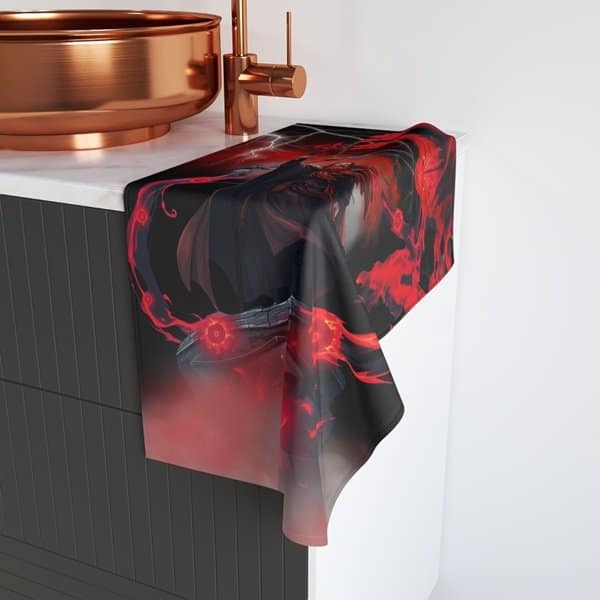 Red Dragon Wizard Hand Towel - Image 2