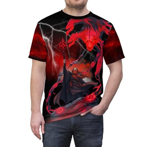Red Dragon Wizard T-shirt