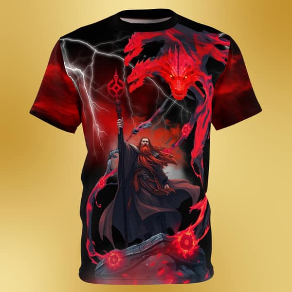 Red Dragon Wizard T-shirt