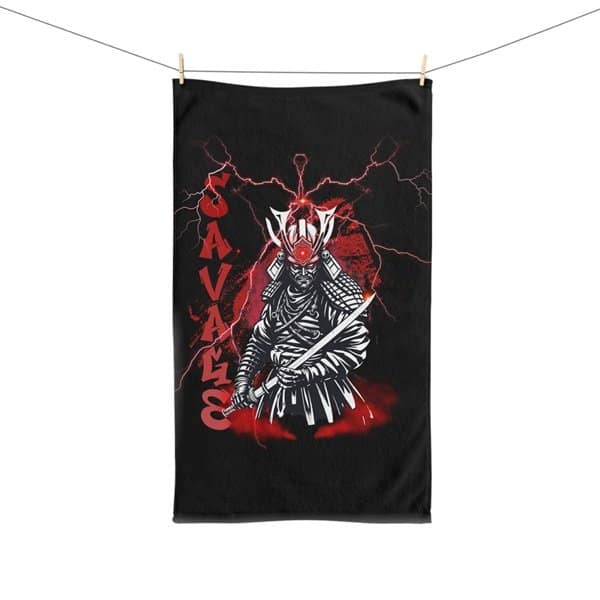 Savage Samurai Hand Towel