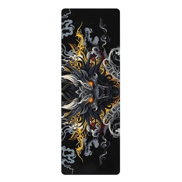 Tribal Dragon Yoga Mat Front