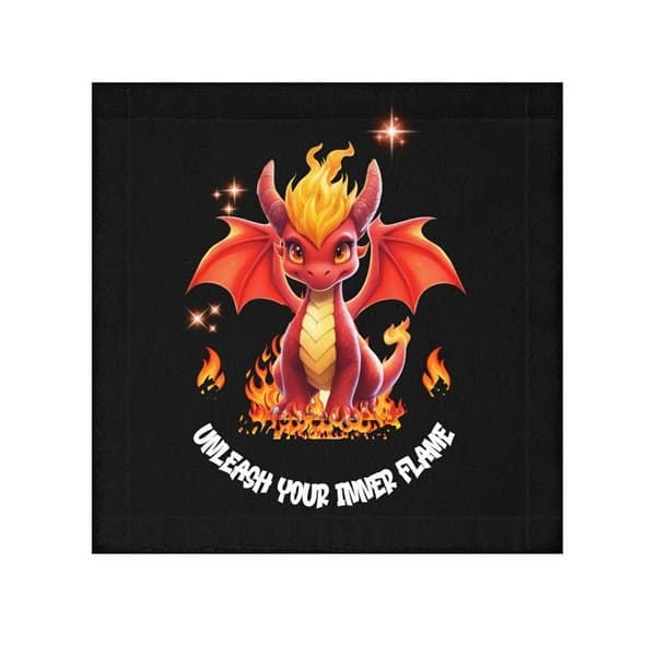 Whimsical Dragon Face Towel