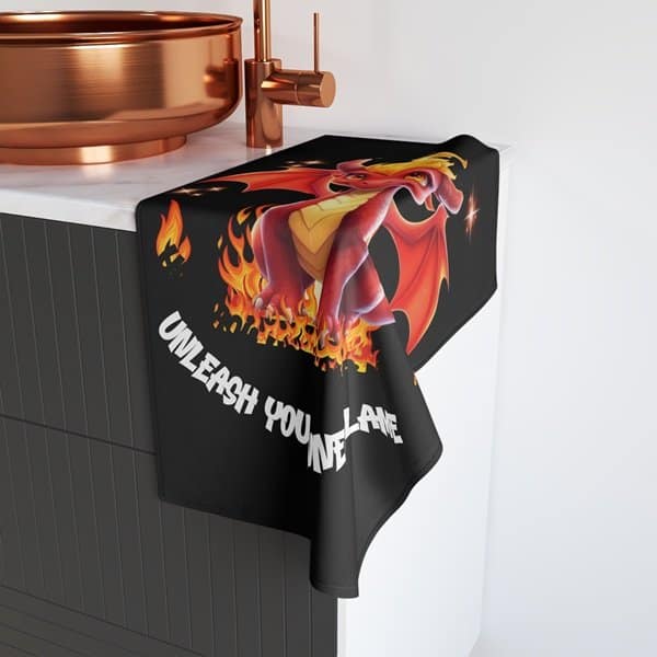 Whimsical Dragon Hand Towel - Image 3