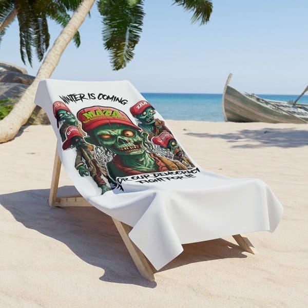 Winter is Coming white Beach Towel